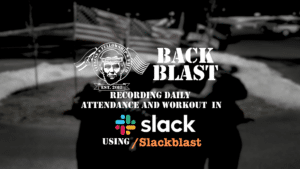 Use the /Slackblast function to take attendance after a workout.