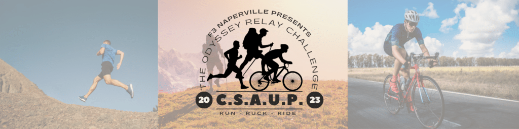 F3 Naperville The Odyssey Run-Ruck-Ride Relay CSAUP 2023 Challenge
