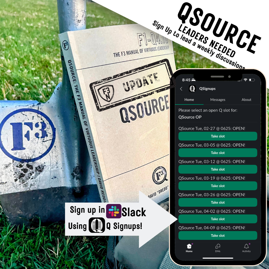 Reserve Your Spot in QSign ups and make a Preblast and setup details in the #3rd-f-qsource Slack Channel.