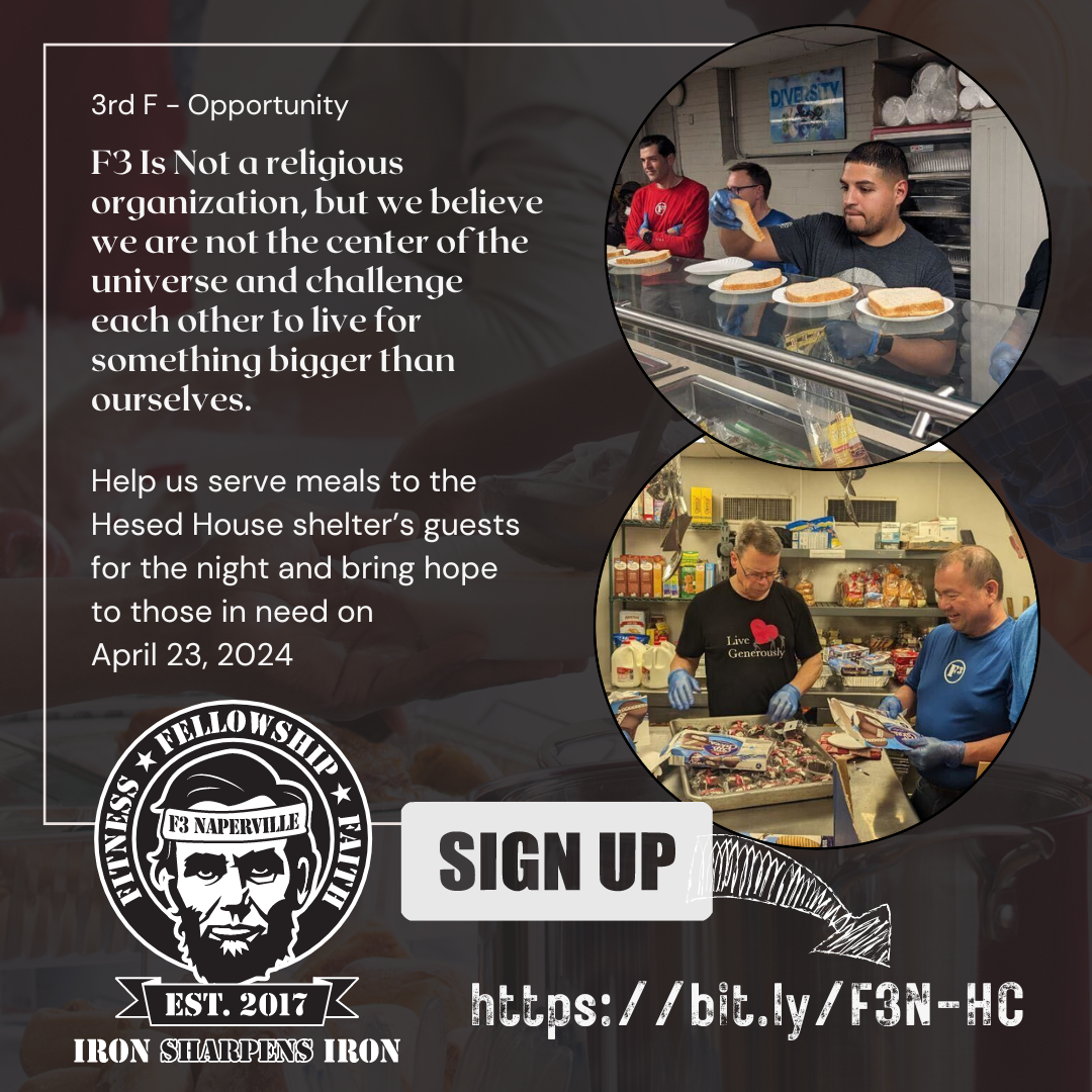 3rd F Opportunity to serv meals at Hesed House on April 27, 2024
