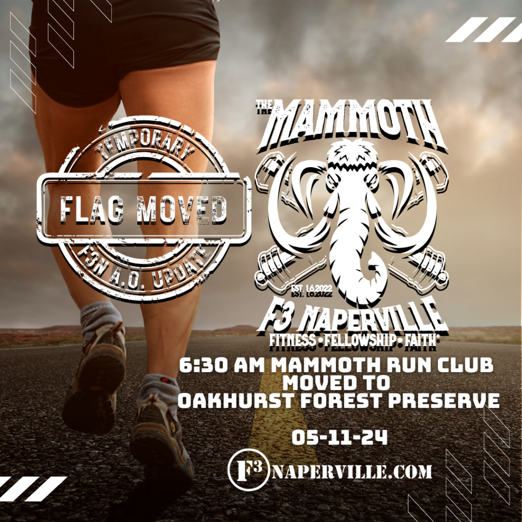 Run Club at Mammoth on May 11, 2024 temporary moved to Oakhurst forest Preserve