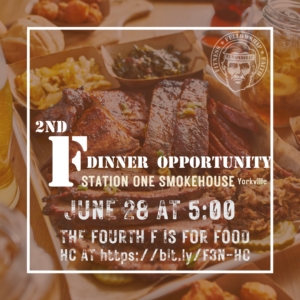 2nd F Dinner at Station One Smokehouse In Yorkville on June 28, 2024