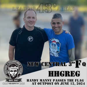 Handy Manny Passes the 3rd F Q flag to HHGreg on Jine 12, 2024