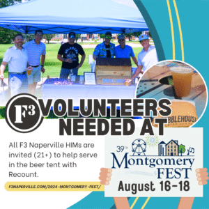 Volunteers needed at Montgomery Fest on August 16 to August 18, 2024.