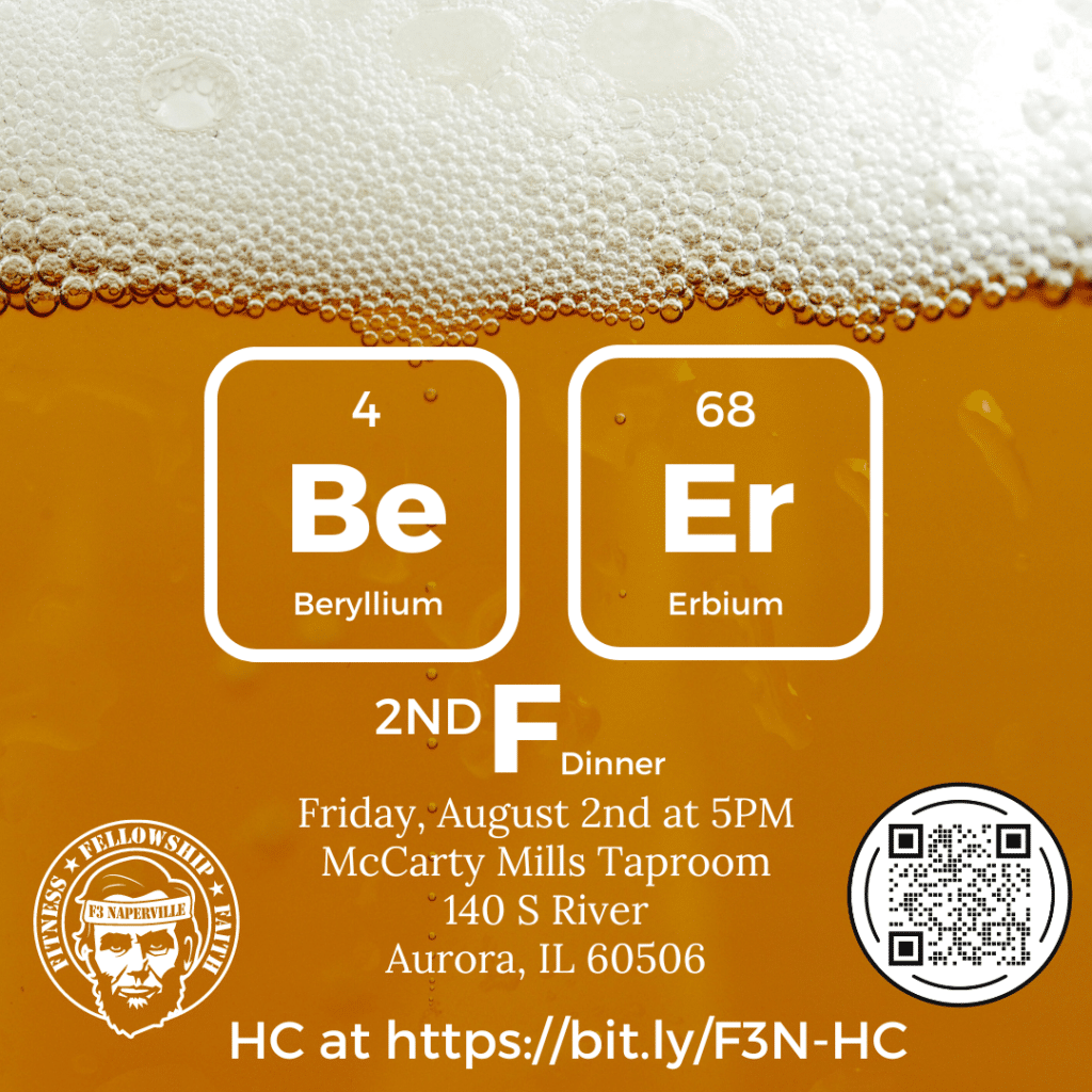 2nd F Dinner at McCarty Mills Tap Room on August 2, 2024 at 5:00 PM