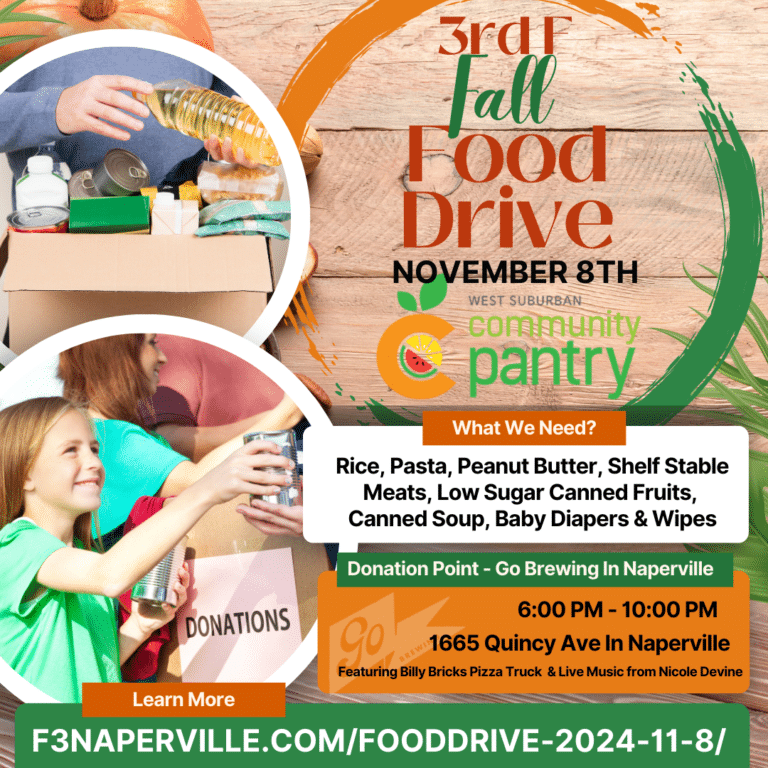 Read more about the article Third F Event at Go Brewing To Help West Suburban Community Pantry on November 8, 2024