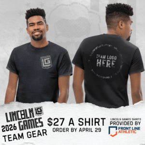 Lincoln Game 2026 team Shirts Provided by Frontline Athletic